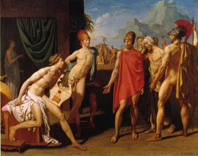 Ulisse, Aiace e Fenice vanno come messaggeri presso la tenda di Achille. Gli riferiscono il lungo elenco di doni che Agamennone è disposto a offrirgli come riconciliazione, per convincerlo a tornare a combattere.